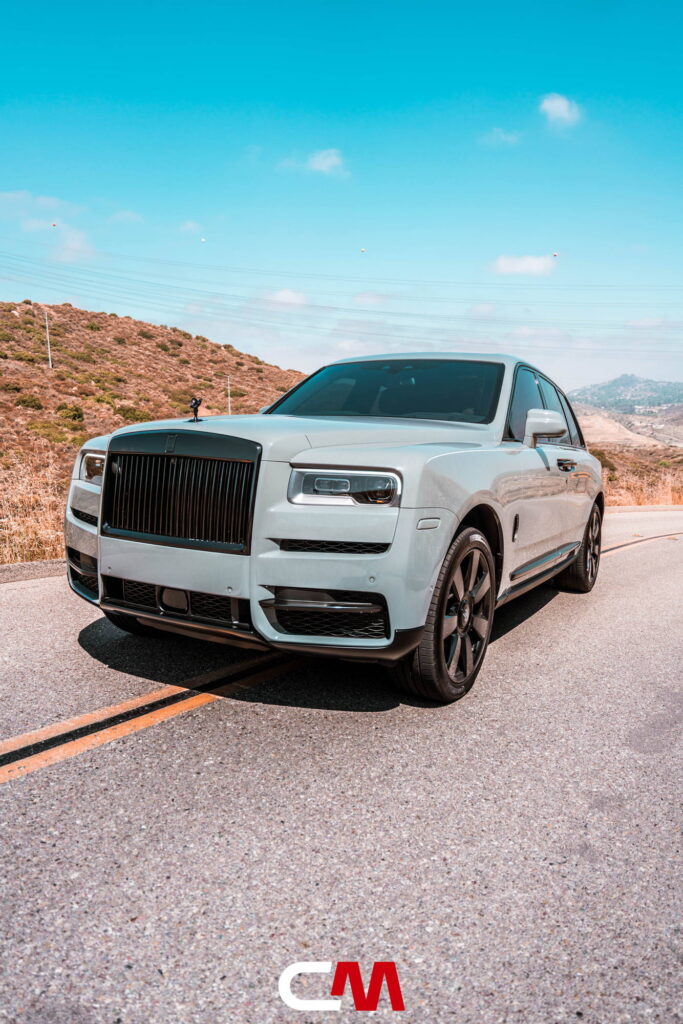 2020 Rolls-Royce Cullinan with a full gloss black chrome delete and black wheels by California Motorsports