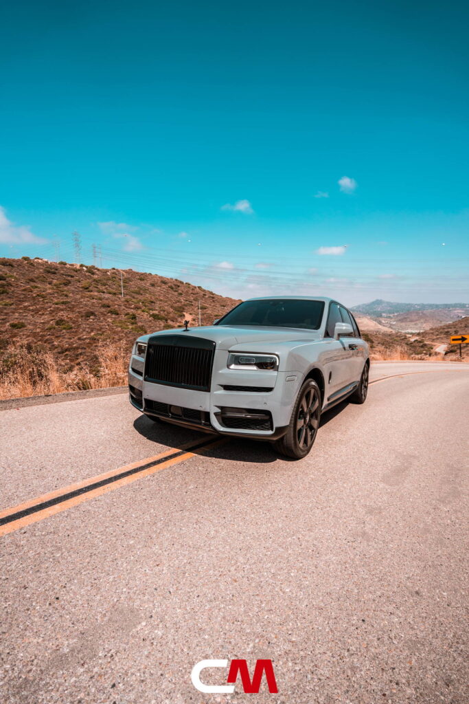 2020 Rolls-Royce Cullinan with a full gloss black chrome delete and black wheels by California Motorsports