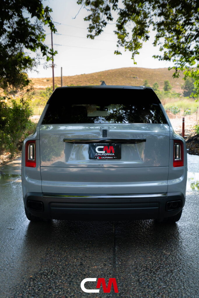 2020 Rolls-Royce Cullinan with a full gloss black chrome delete and black wheels by California Motorsports