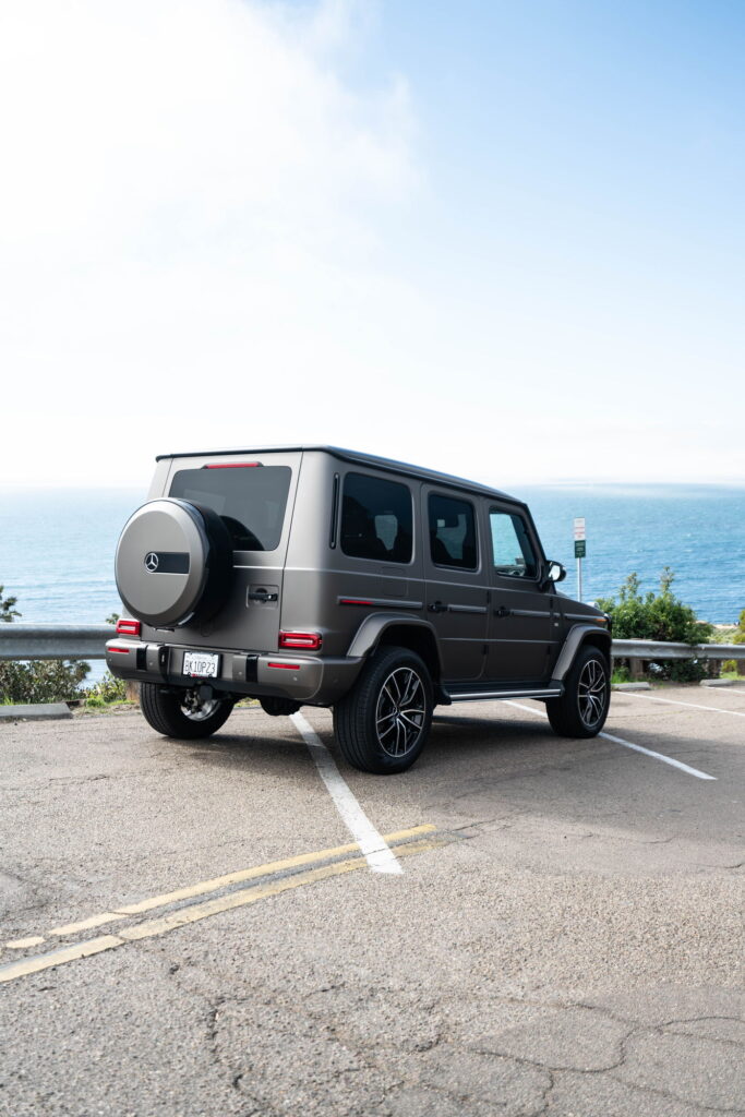 Mercedes-Benz G-Wagon in a matte silver gray color-change wrap by California Motorsports, El Cajon