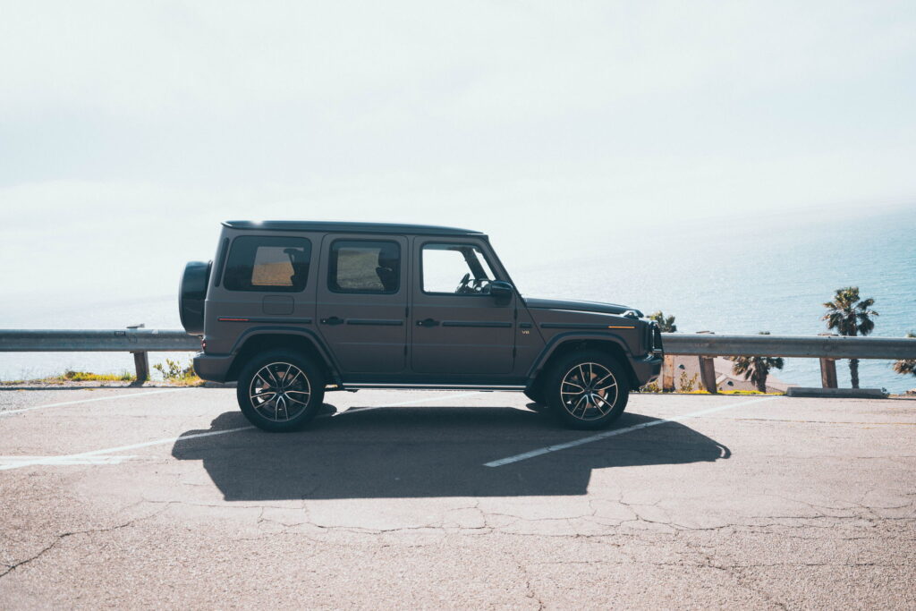 Mercedes-Benz G-Wagon in a matte silver gray color-change wrap by California Motorsports, El Cajon