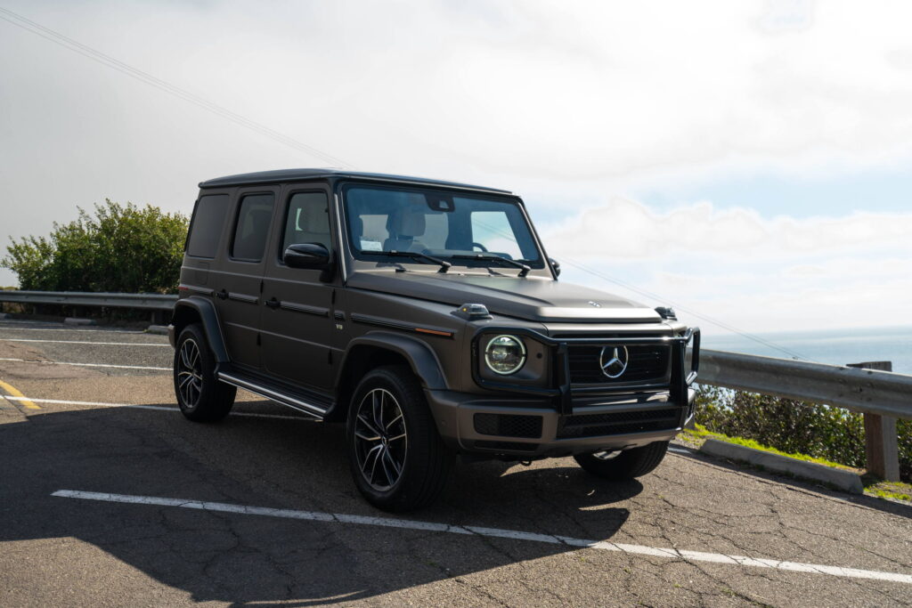 Mercedes-Benz G-Wagon in a matte silver gray color-change wrap by California Motorsports, El Cajon