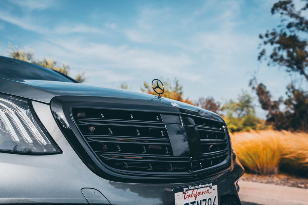 Mercedes-Benz S560 with a full gloss black chrome delete and black wheels by California Motorsports