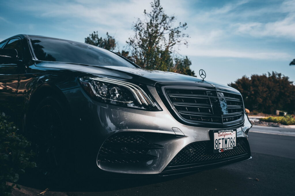 Mercedes-Benz S560 with a full gloss black chrome delete and black wheels by California Motorsports